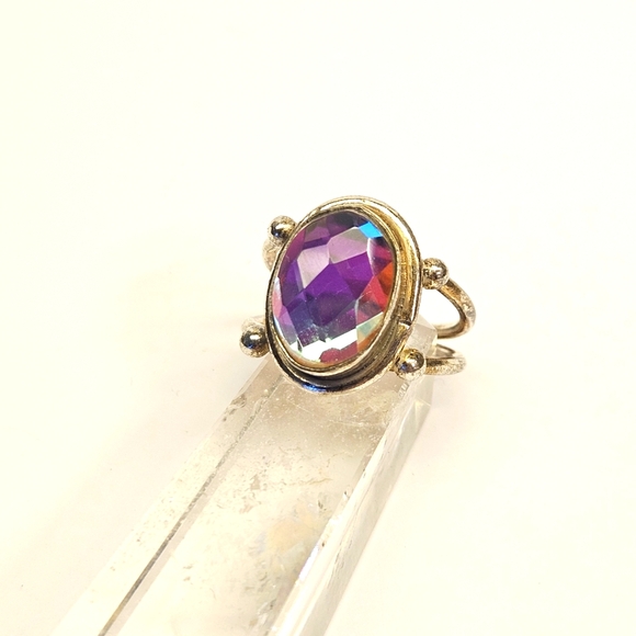 Angel Aura Quartz Ring Size 7¼ 925 stamped - Picture 3 of 9